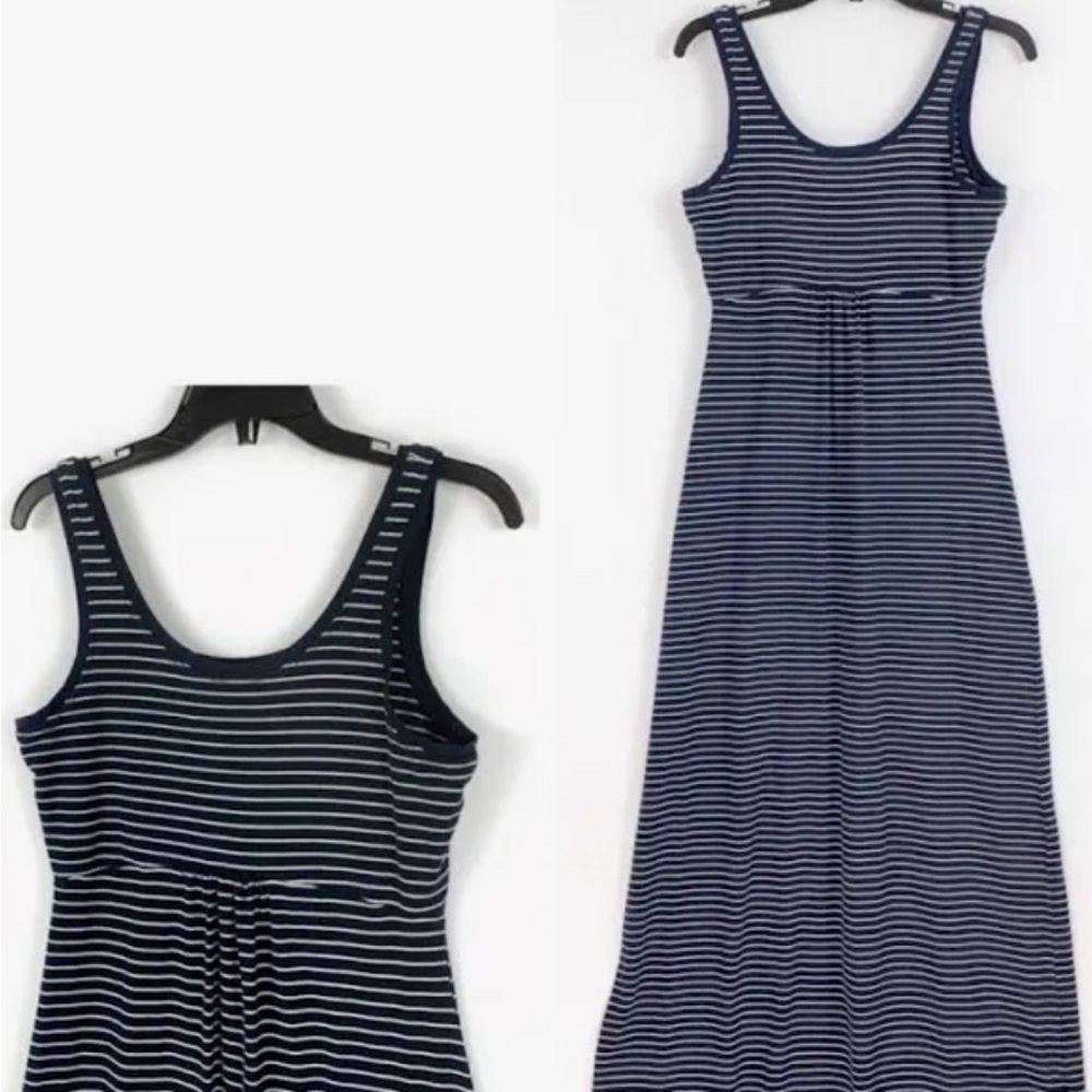 Columbia Sportswear Navy blue stripes PFG maxi dress size XS